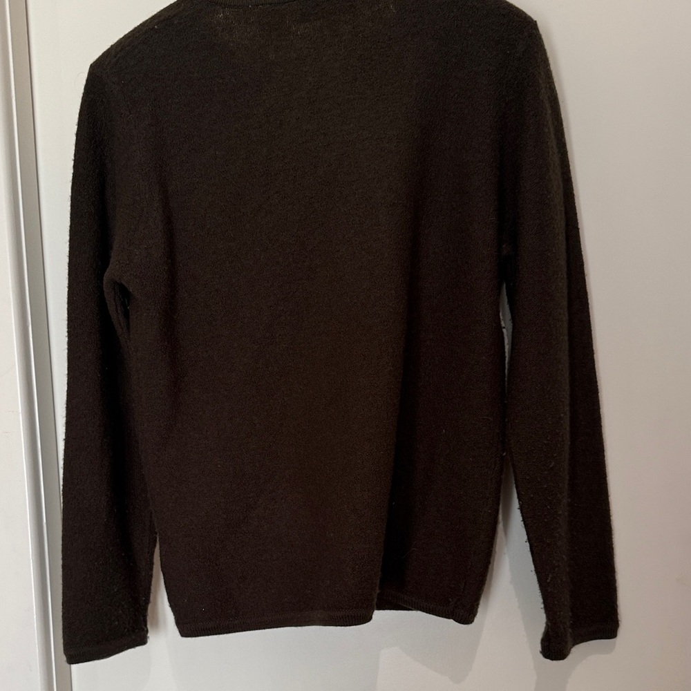 Dressbarn Dark Brown Embroidered Cardigan - Picture 6 of 6